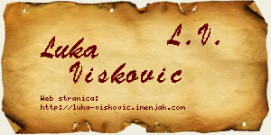 Luka Višković vizit kartica